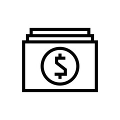Money vector outline icon symbol design