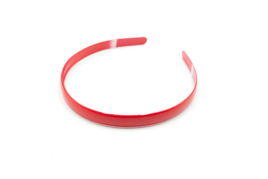 Red hair band isolated on white background