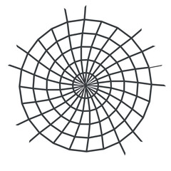 Black spider web for Halloween decoration, deformed.