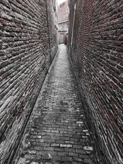 old stone street in Haarlem