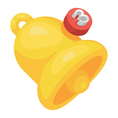 notication bell 3d style