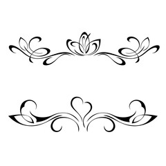 symmetrical ornament 36. symmetrical ornament with stylized flowers and leaves, and a symmetrical ornament with vignettes and a heart in the center. graphic decor