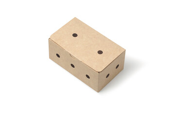 Brown paper box with cooling vents for food packaging