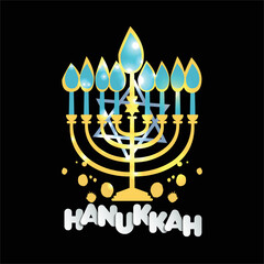 best happy hanukkah t shirt design vector