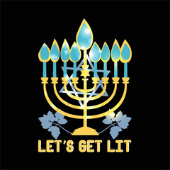 best happy hanukkah t shirt design vector