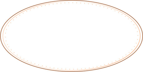 Oval Border Frames Isolated on White Background.  Trendy design element for border frame, logo, blackout tattoo, symbol, web, prints, posters, template, pattern and abstract background