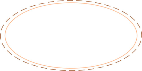 Oval Border Frames Isolated on White Background.  Trendy design element for border frame, logo, blackout tattoo, symbol, web, prints, posters, template, pattern and abstract background