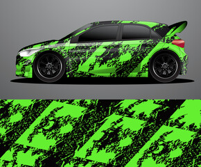 Rally car decal graphic wrap vector, abstract background