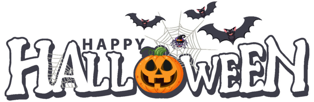 Happy Halloween Text Logo