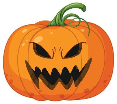 Halloween pumpkin cartoon style