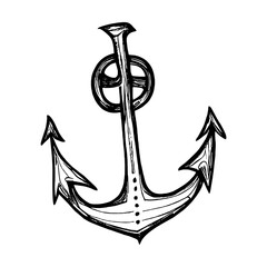 abstract anchor on white background