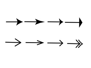 Arrow set vector illustration and art.