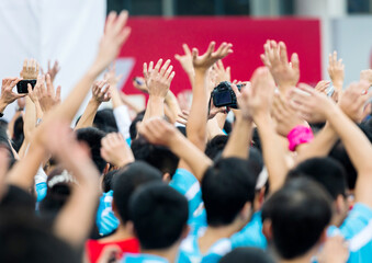 Fototapeta premium hands raised