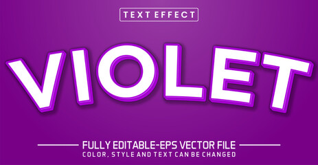 Violet text editable style effect