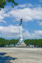 Fototapeta na wymiar Monument aux Girondins on the Quinconces square in Bordeaux, France