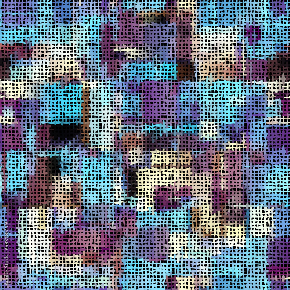 Poster Imitation of a texture of rough canvas. Seamless pattern.