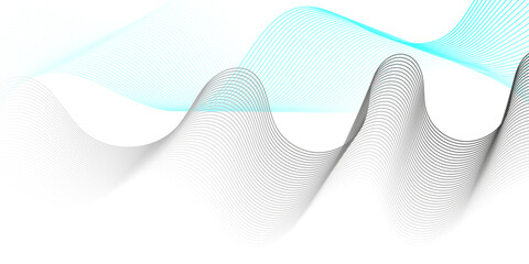 Abstract white and blue paper wave background and abstract gradiant and white wave curve lines banner background design. Vector illustration. Modern template abstract design flowing particles wave.