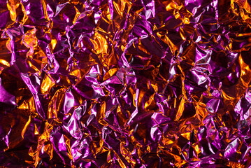 Abstract foil background with color light