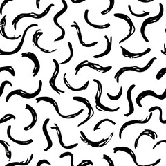 Vector Seamless Hand Drawn Scribble Pattern. Minimal Artistic Sketch Endless Print.