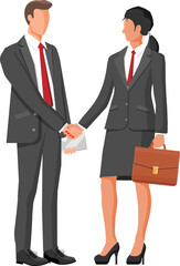 Business people partners handshake.