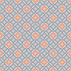 Modern geometric shapes motif seamless pattern