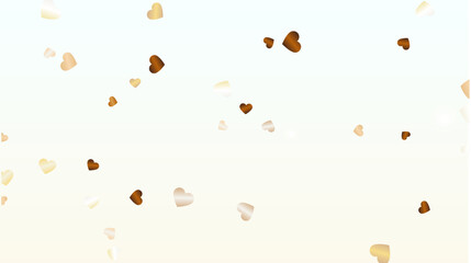 Realistic Background with Confetti of Hearts Glitter Particles. St. Valentine Day. Celebration pattern. Light Spots. Explosion of Confetti. Glitter Vector Illustration. Design for Banner.