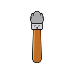 cartoon character illustration of a cute and gentle brush.