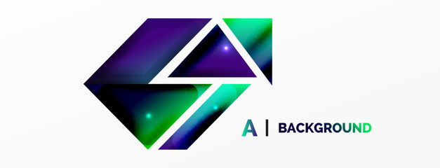 Abstract background. Simple color geometric shapes composition with 3d effect, lights and shadows. Vector Illustration For Wallpaper, Banner, Background, Card, Book Illustration, landing page