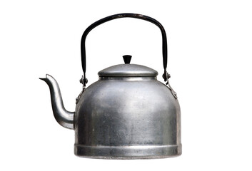 Old and used tea pot on transparent background - 533294165