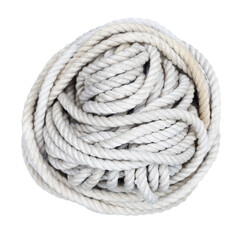 Ball of cotton twine on transparent background