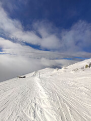 ski resort slope above the clouds slovakia tatras mountains