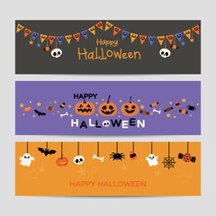 Happy Halloween holidays cute element set.
Vector illustration for website , posters, ads,  background, banner or promotional material Halloween template.