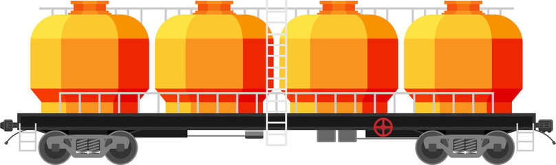 Hopper car. Railway car the tank.