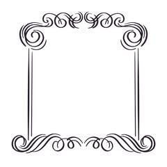 Fantasy vintage ornate border frame, gothic, victorian or baroque retro style decorative design.
