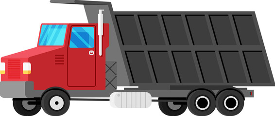 Tipper Truck. Lorry Side View. Dump Car © absent84