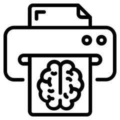 A handy line icon of printer 