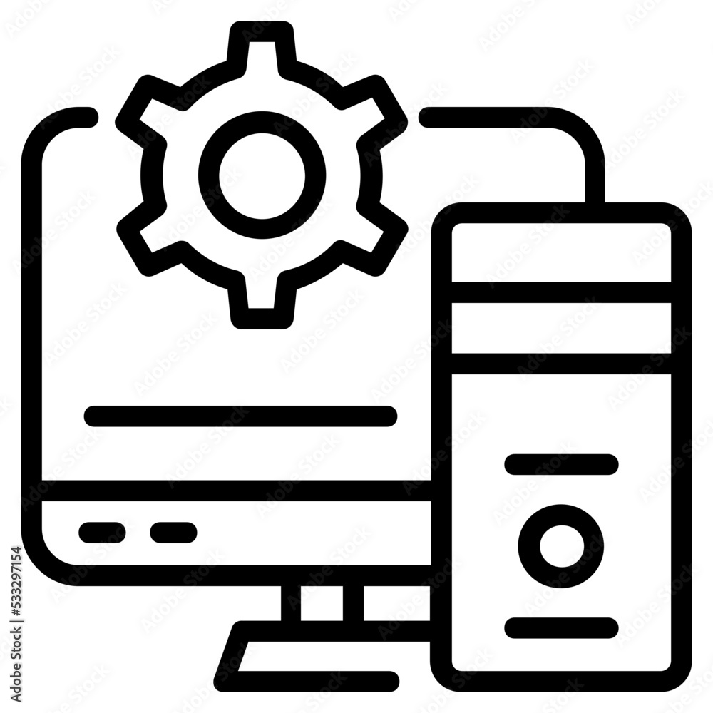 Canvas Prints a handy line icon of website analytics