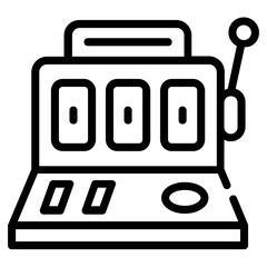Fototapeta premium A handy line icon of slot machine