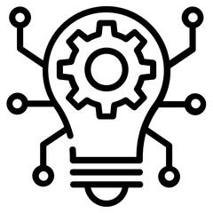 A line icon of idea development 
