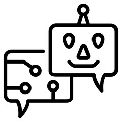 Premium line icon design of bot 