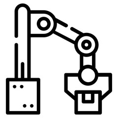 Trendy outline icon of robotic arm