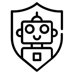 An editable outline icon of robotics