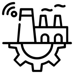 Easy to use line icon of smart home 