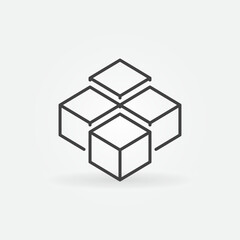 Block Chain vector concept icon or Cryptocurrency abstract sign