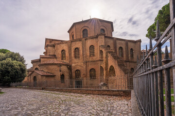 Basilica di San Vitale, one of the most important examples of early Christian Byzantine art in western Europe,built in 547, Ravenna, Emilia-Romagna, Italy