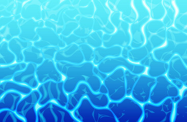 Water Surface with Sun Reflections. Water Banner.