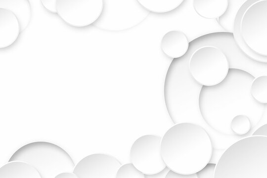 Modern abstract white circle background. Luxury and geometric shape texture elements.