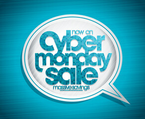 Cyber monday sale, massive savings banner