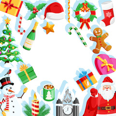 Naklejka premium Christmas greeting card