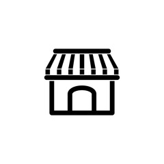 Online marketplace flat icon isolated on white background